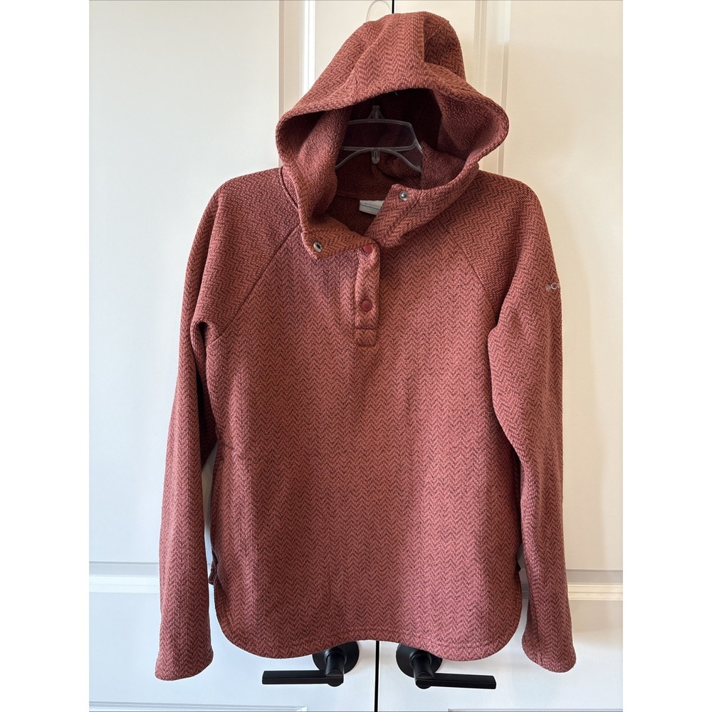 Columbia Womens Darling Days II Rust Chevron Pullover Hoodie Size M